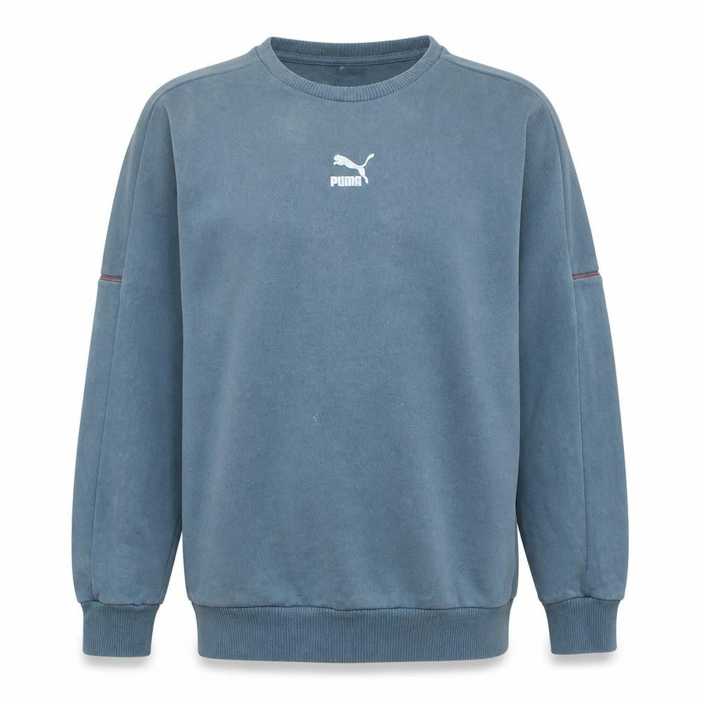 Mens UK Size M Puma Blue Pullover Sweatshirt