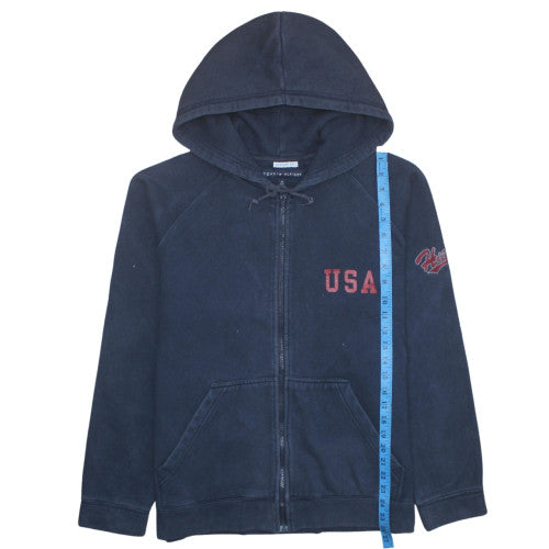Mens UK Size M Tommy Hilfiger Blue Full Zip Hoodie