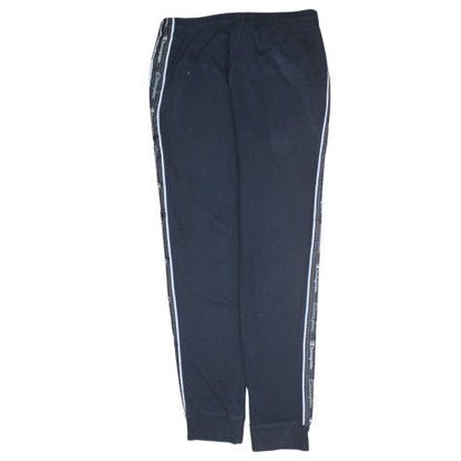 Champion Men's Black Jogger Trousers Size L with Side Stripe