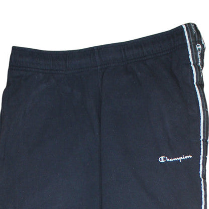 Champion Men's Black Jogger Trousers Size L with Side Stripe