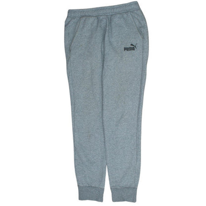 Puma Men's Grey Jogger Sweatpants M Regular Fit Fleece Tapered