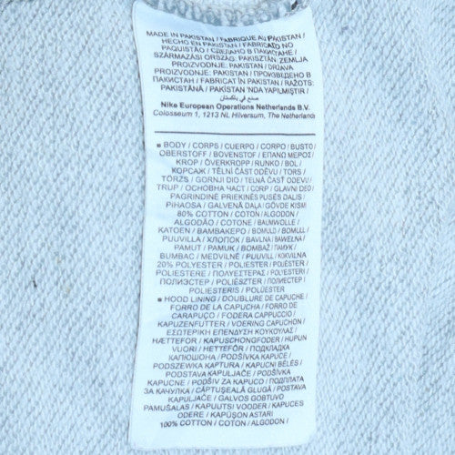 Mens UK Size L Nike Grey Pullover Hoodie