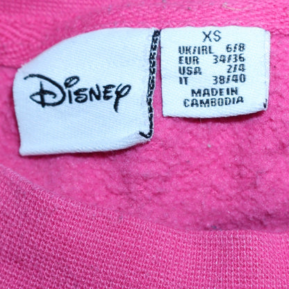 Womens UK Size XS Disney Pink Pullover Sweatshirt