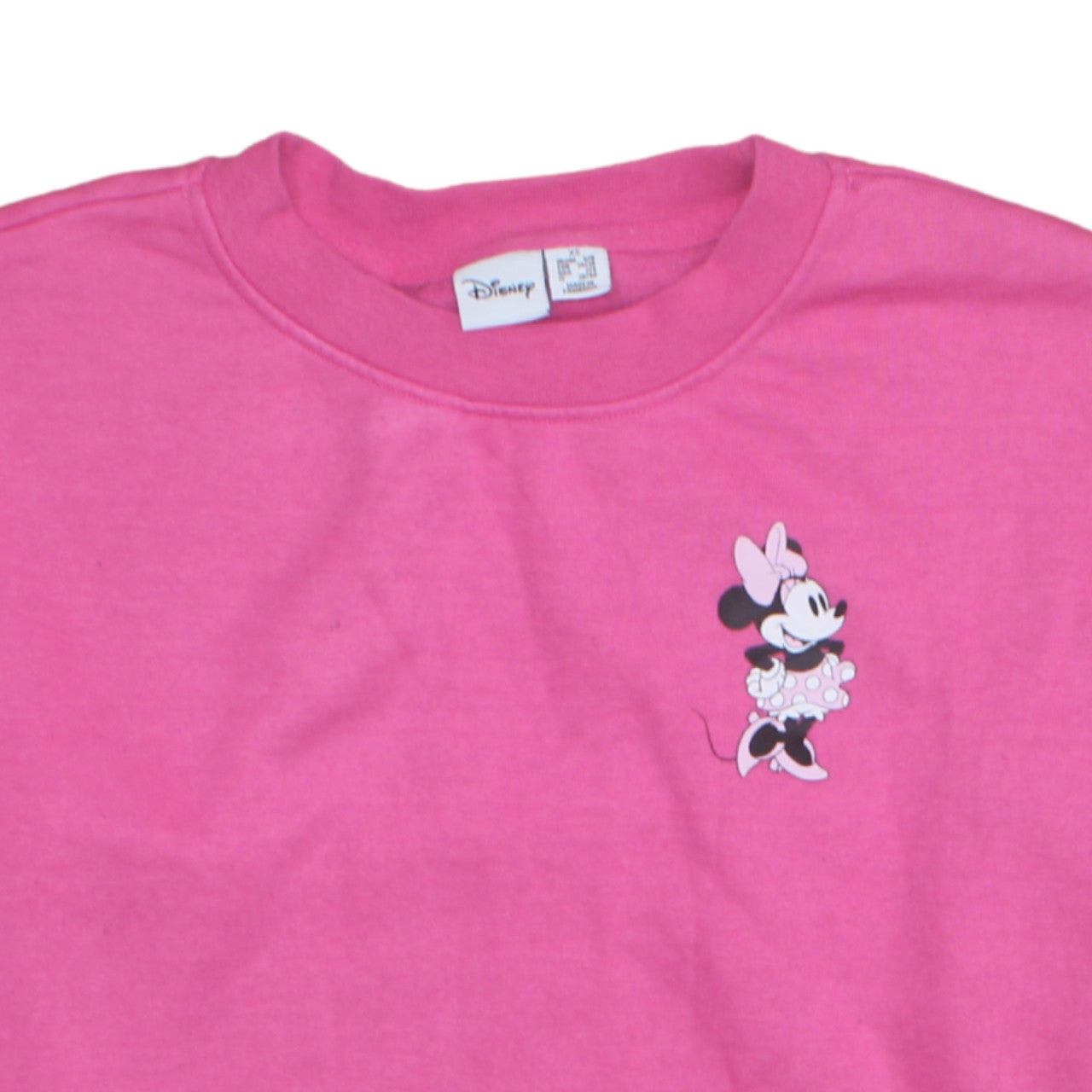 Womens UK Size XS Disney Pink Pullover Sweatshirt