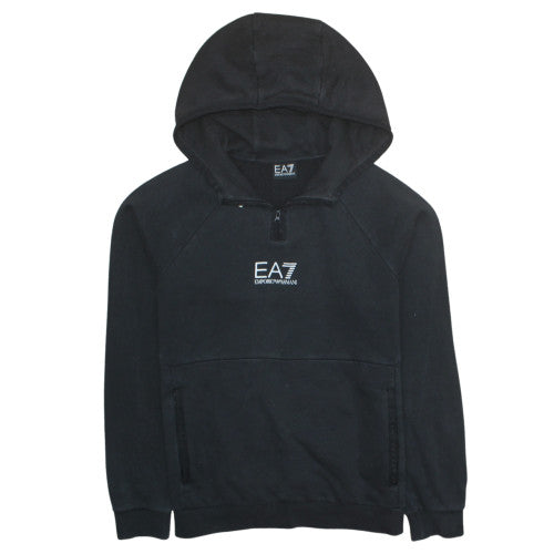 Mens UK Size M Emporio Armani Black Pullover Hoodie