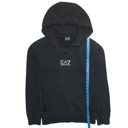 Mens UK Size M Emporio Armani Black Pullover Hoodie