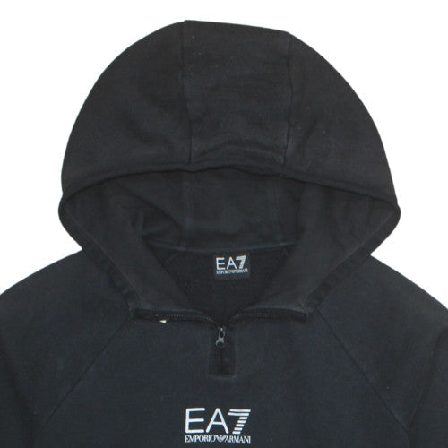 Mens UK Size M Emporio Armani Black Pullover Hoodie