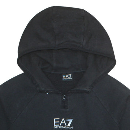 Mens UK Size M Emporio Armani Black Pullover Hoodie