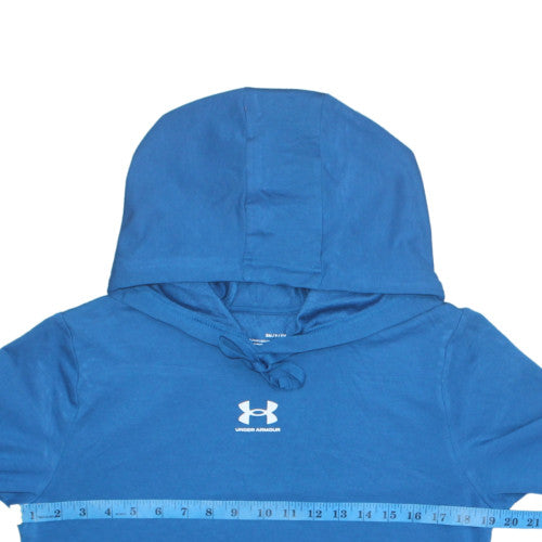 Mens UK Size S Under Armour Blue Pullover Hoodie