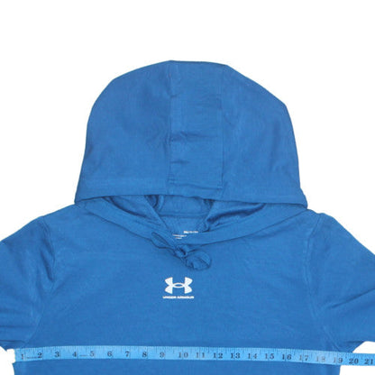 Mens UK Size S Under Armour Blue Pullover Hoodie