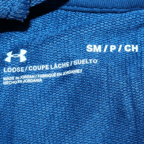 Mens UK Size S Under Armour Blue Pullover Hoodie