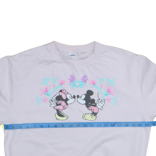 Womens UK Size 10 Disney Pink Pullover Sweatshirt