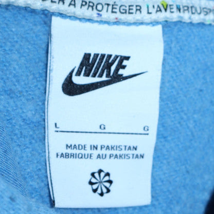 Mens UK Size L Nike Blue Pullover Hoodie