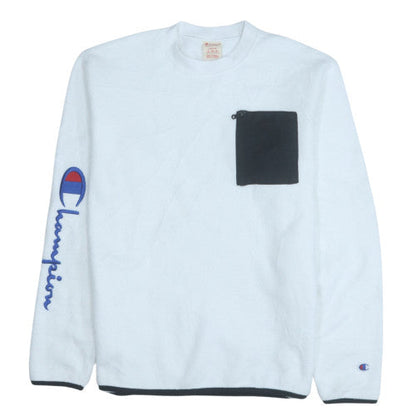 Mens UK Size L Champion White Pullover Sweatshirt