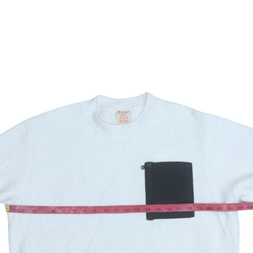 Mens UK Size L Champion White Pullover Sweatshirt
