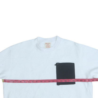 Mens UK Size L Champion White Pullover Sweatshirt