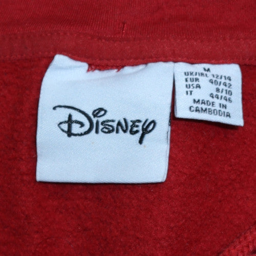 Womens UK Size M Disney Red Pullover Hoodie