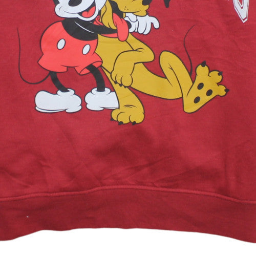 Womens UK Size M Disney Red Pullover Hoodie