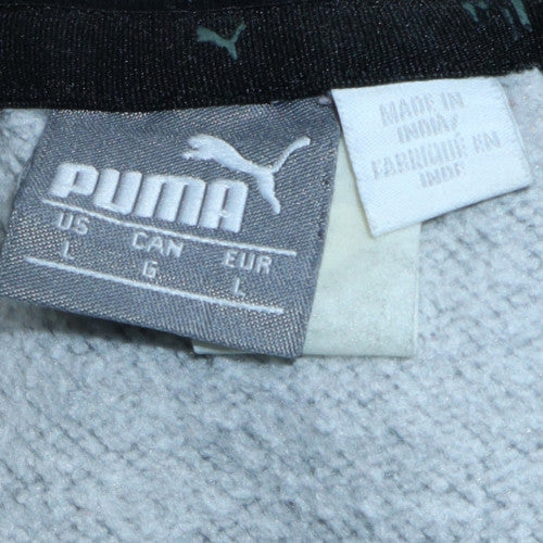 Mens UK Size L Puma Black Pullover Hoodie