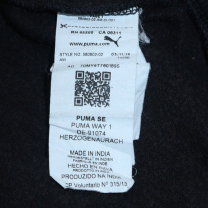 Mens UK Size L Puma Black Pullover Hoodie