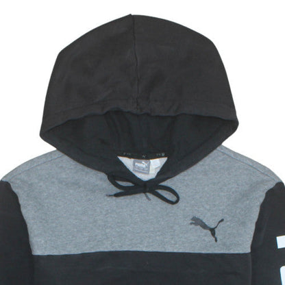 Mens UK Size L Puma Black Pullover Hoodie