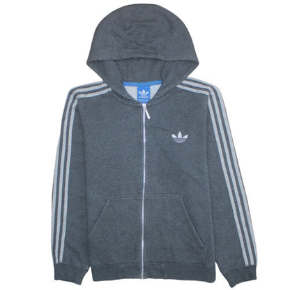 Mens UK Size M Adidas Grey Full Zip Hoodie