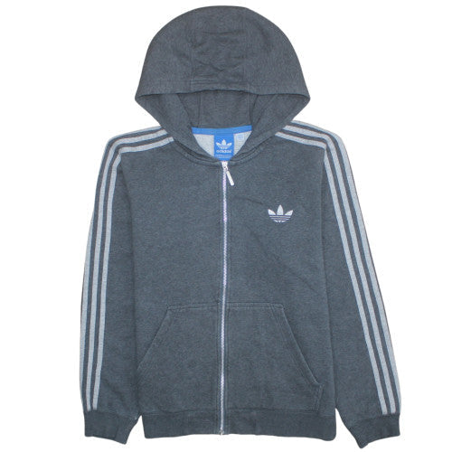 Mens UK Size M Adidas Grey Full Zip Hoodie