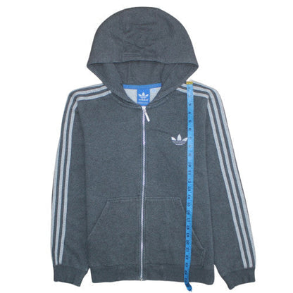 Mens UK Size M Adidas Grey Full Zip Hoodie