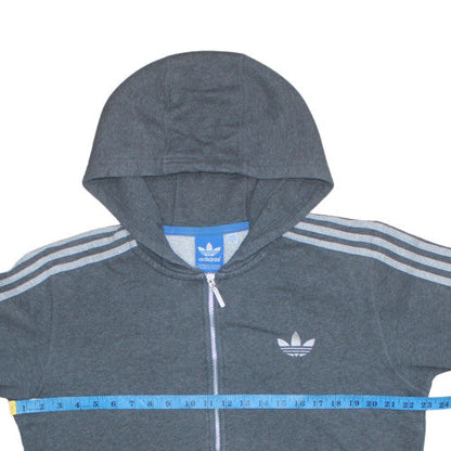 Mens UK Size M Adidas Grey Full Zip Hoodie