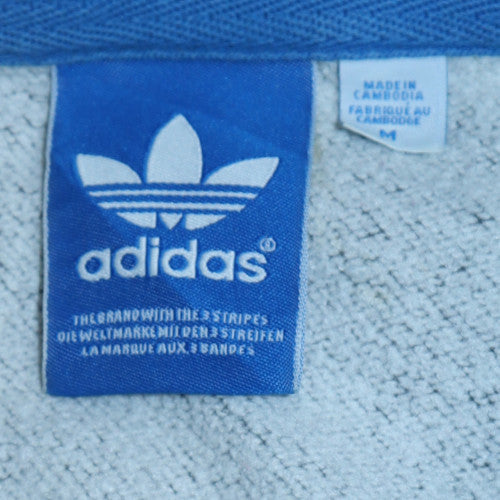 Mens UK Size M Adidas Grey Full Zip Hoodie