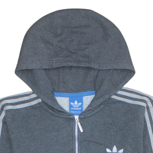 Mens UK Size M Adidas Grey Full Zip Hoodie