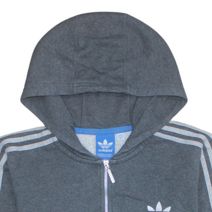 Mens UK Size M Adidas Grey Full Zip Hoodie