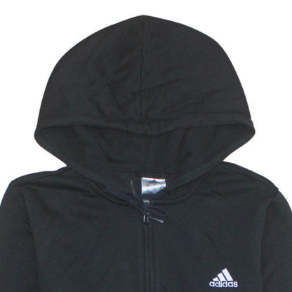 Womens UK Size L Adidas Black Full Zip Hoodie