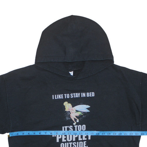 Womens UK Size L Gildan Black Pullover Hoodie