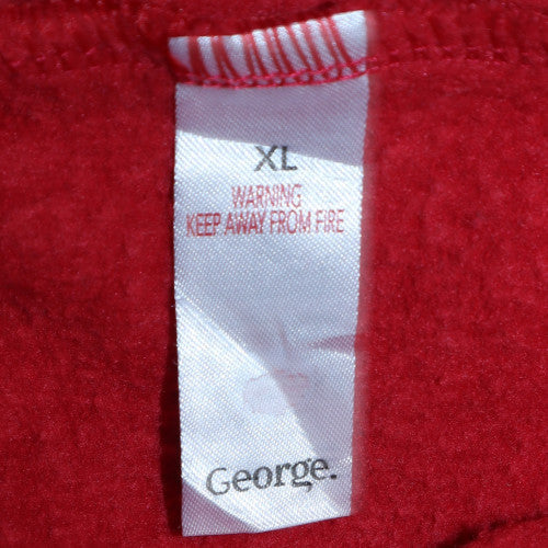 Mens UK Size XL George Red Pullover Sweatshirt