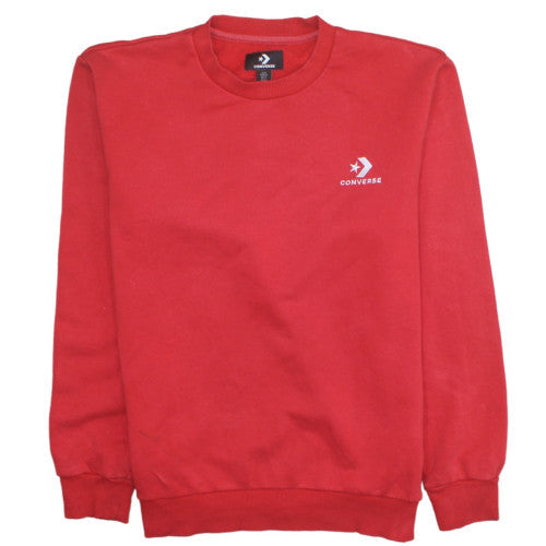 Mens UK Size M Converse Red Pullover Sweatshirt