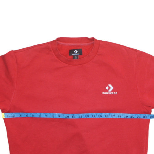 Mens UK Size M Converse Red Pullover Sweatshirt