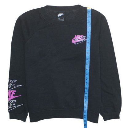Womens UK Size S Nike Black Pullover Sweatshirt