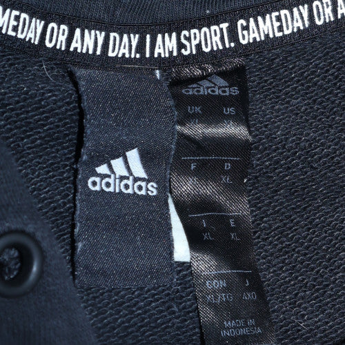Mens UK Size XL Adidas Black Pullover Hoodie