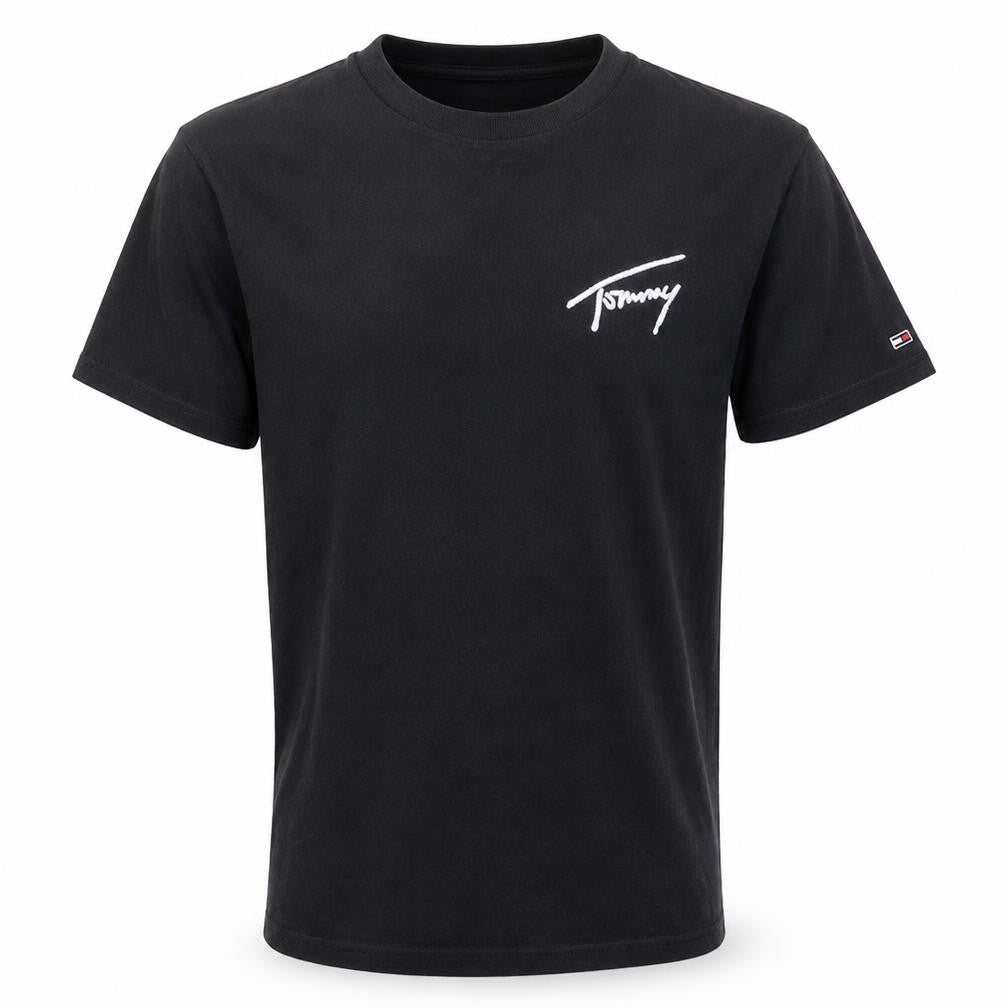 Tommy Jeans Men's Black Small Cotton Crew Neck Short Sleeve T-Shirt
