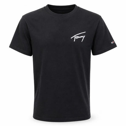 Tommy Jeans Men's Black Small Cotton Crew Neck Short Sleeve T-Shirt