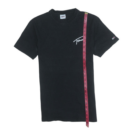 Tommy Jeans Men's Black Small Cotton Crew Neck Short Sleeve T-Shirt