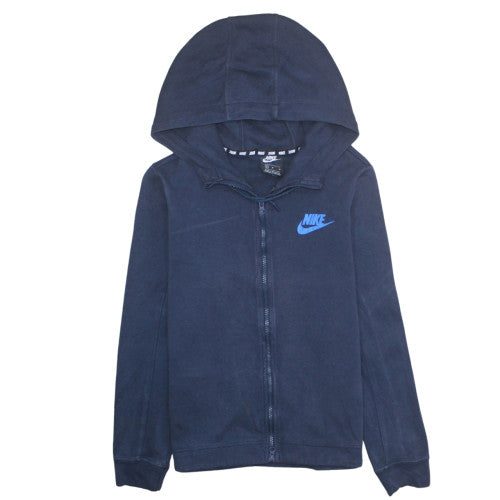 Mens UK Size M Nike Blue Full Zip Hoodie