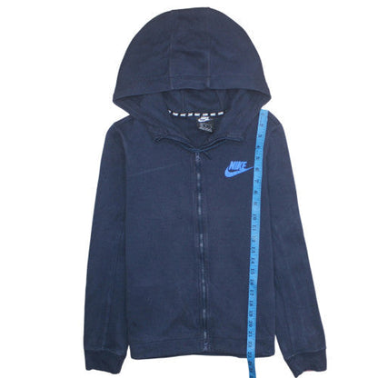 Mens UK Size M Nike Blue Full Zip Hoodie