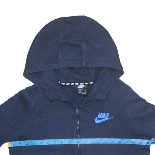Mens UK Size M Nike Blue Full Zip Hoodie