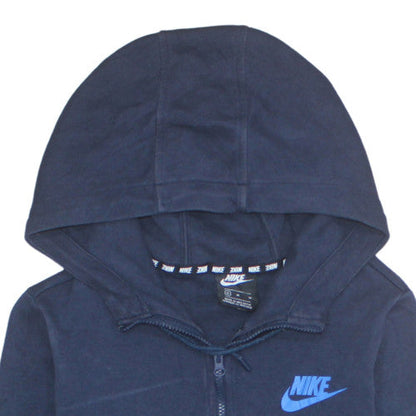 Mens UK Size M Nike Blue Full Zip Hoodie