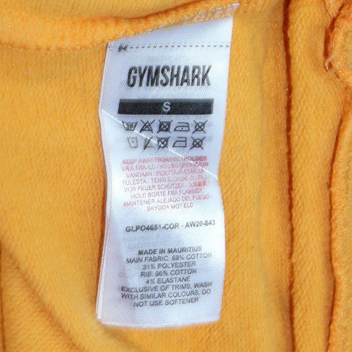 Mens UK Size S Gymshark Yellow Pullover Hoodie