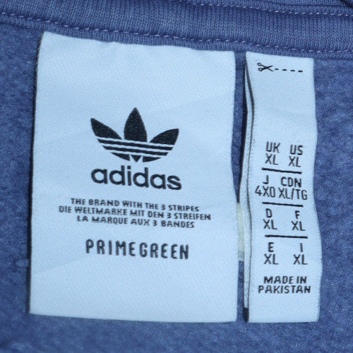 Mens UK Size XL Adidas Blue Pullover Hoodie