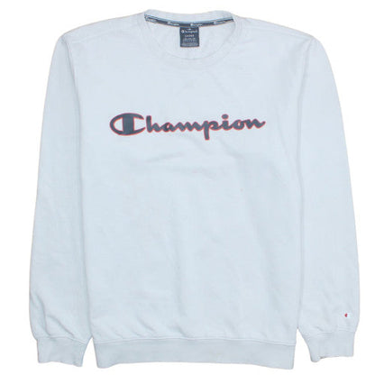 Mens UK Size L Champion White Pullover Sweatshirt