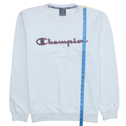 Mens UK Size L Champion White Pullover Sweatshirt